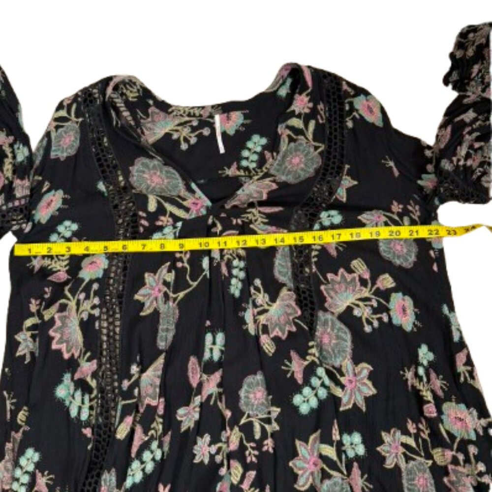 Free People Just The Two Of Us SwingTunic Boho Floral Size M - Picture 10 of 12